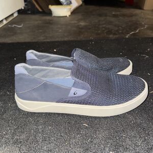 Olukai Lae Ahi Shoes Men 42 Size 9 Slip On Sneakers Blue Mesh Loafers